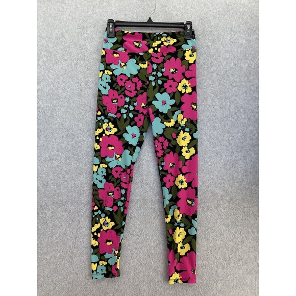LuLaRoe Pants - Lularoe Womens Leggings Floral Colorful One Size Pink